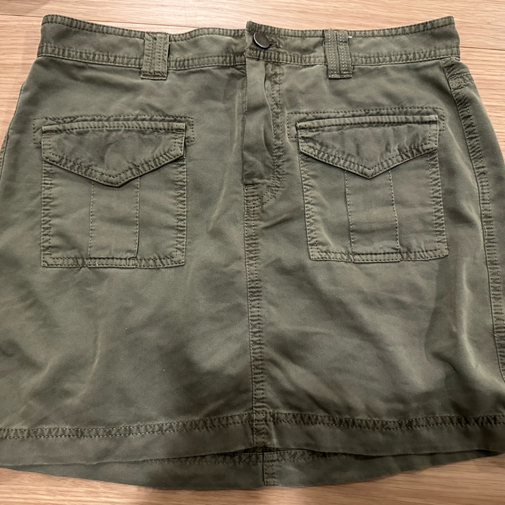 Hinge Green Mini Skirt